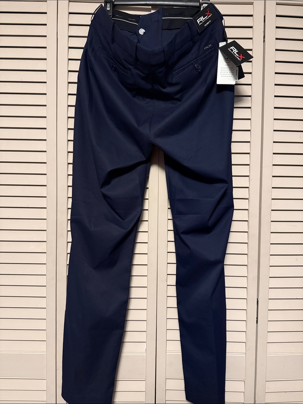 RLX Ralph Lauren Men's Dark Navy Tailored Fit Performance Trousers